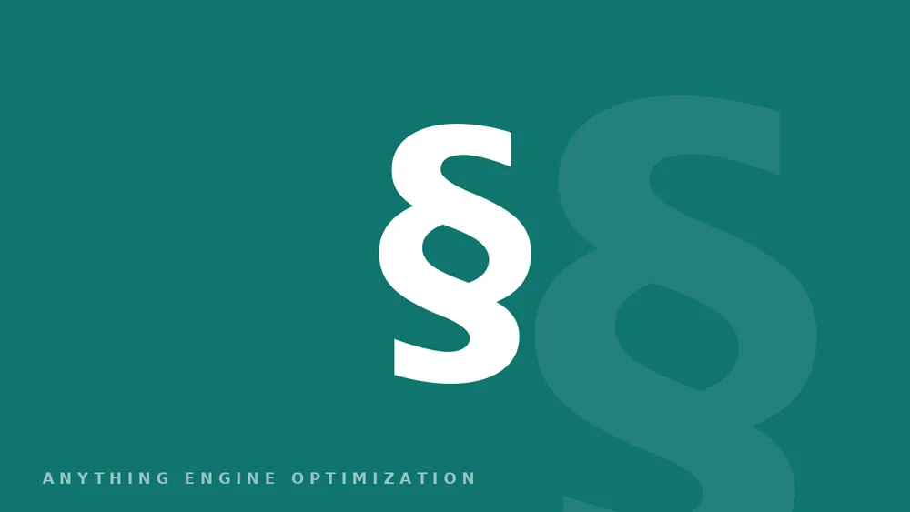 AEO Wire research illustration: a section-mark glyph on a teal field