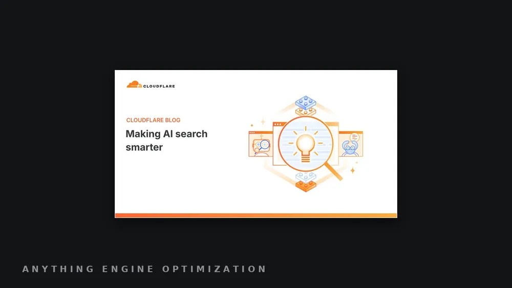 Cloudflare's own announcement artwork for its AI search initiatives, framed