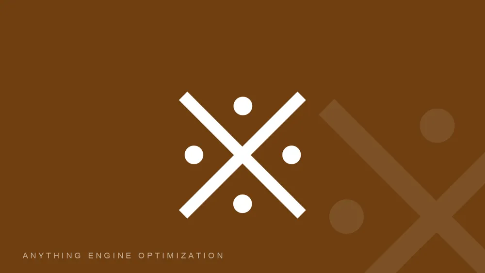A reference-mark glyph on a deep bronze field