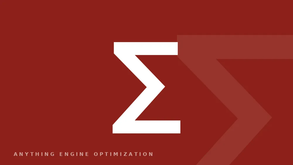 A summation glyph on a deep red field
