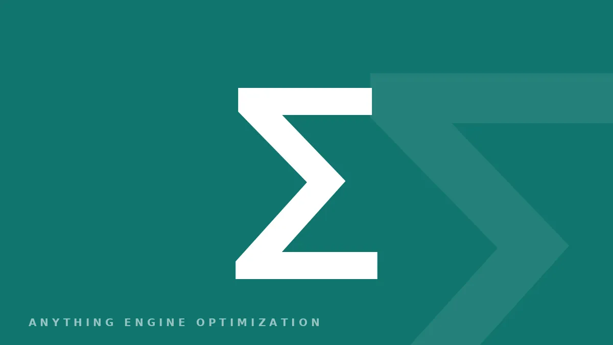 A summation glyph over a deep teal field