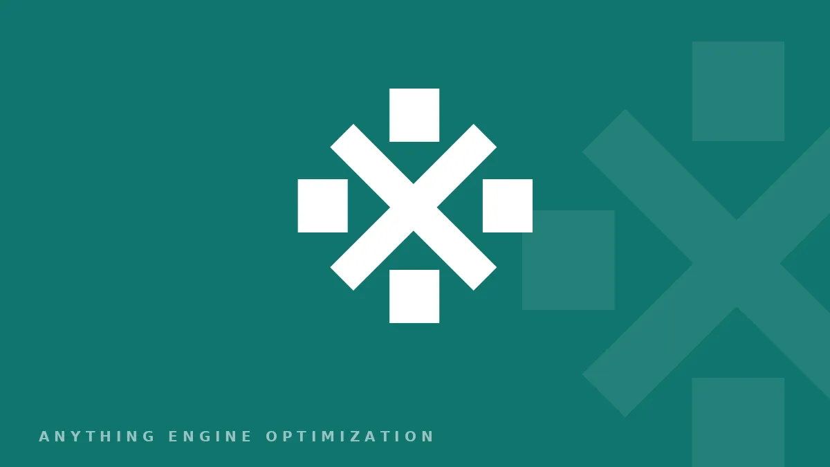 A teal glyph on a deep field