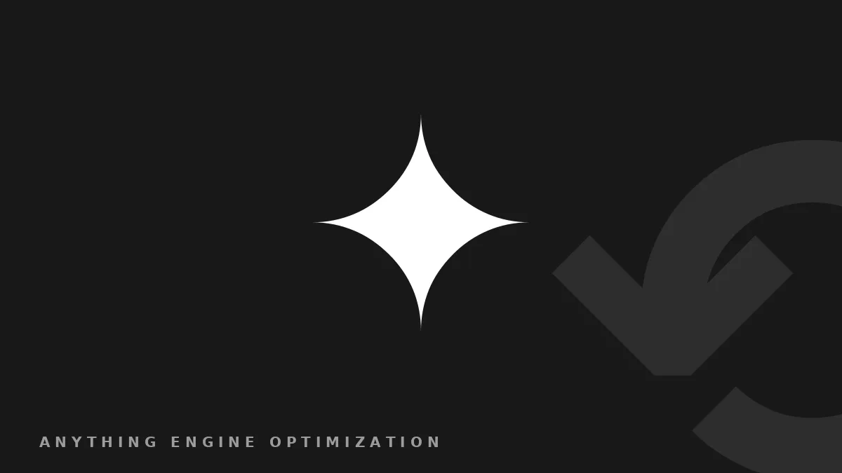 Glyph card: a four-point sparkle symbol on a near-black field