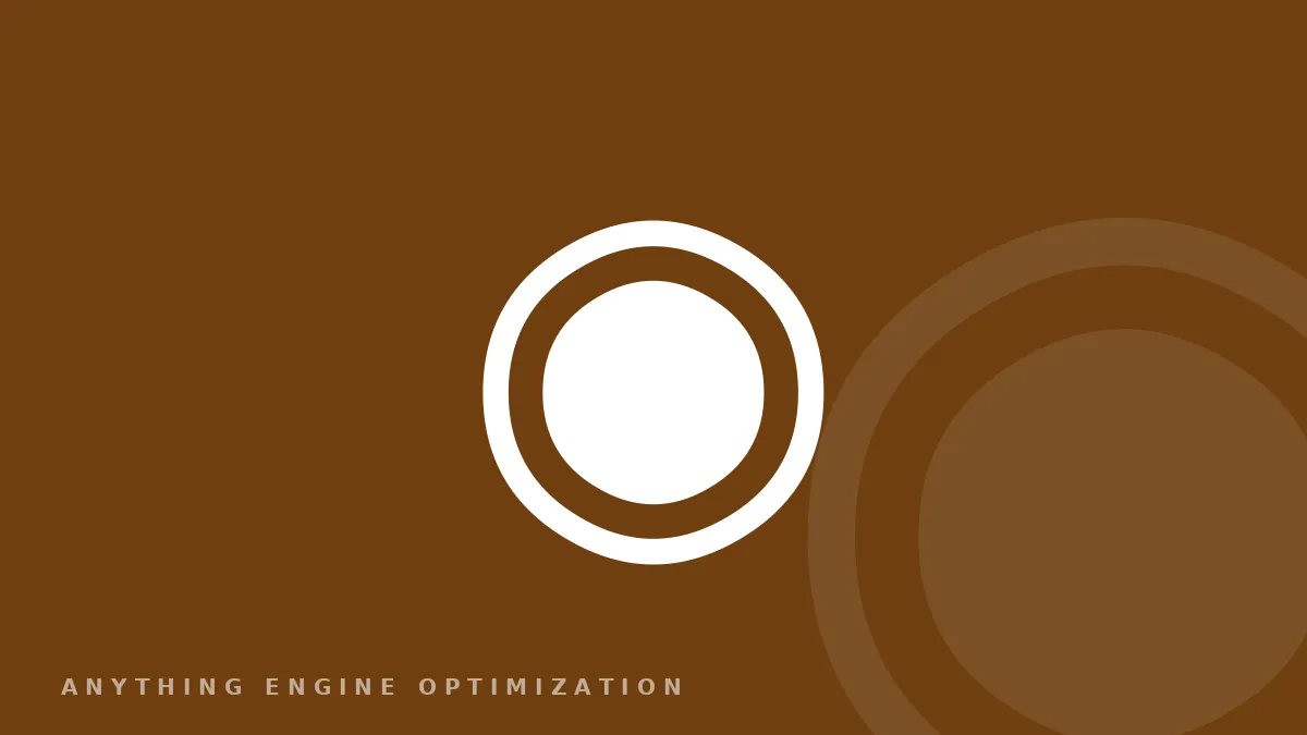 A pale focus-circle glyph on a deep bronze field
