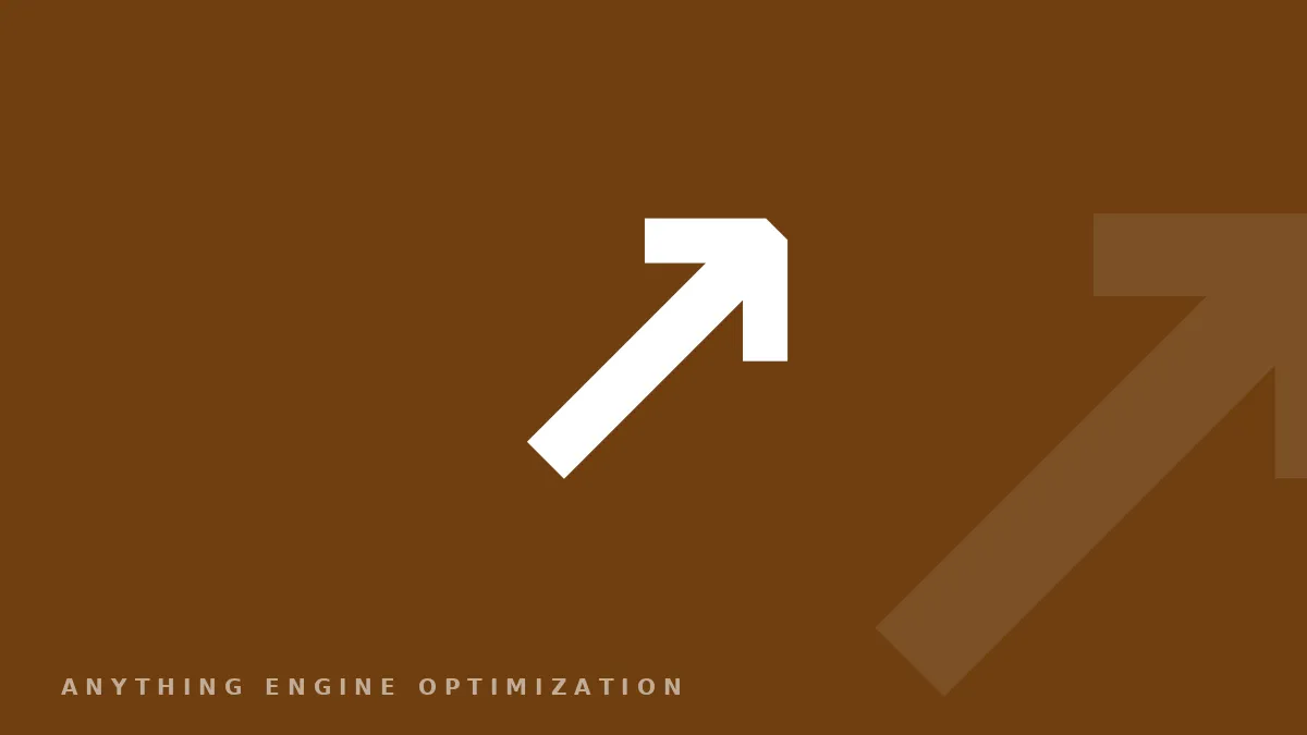 An upward diagonal arrow glyph on a deep bronze field.