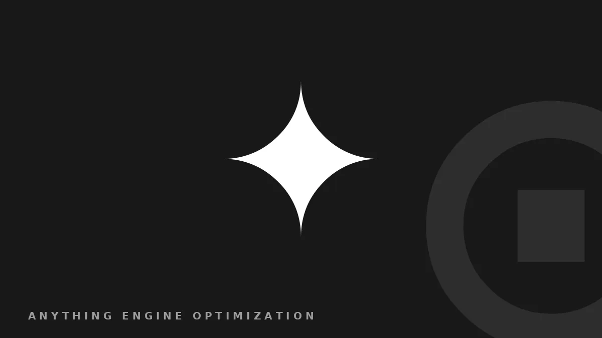 Abstract four-pointed sparkle glyph on a deep ink field