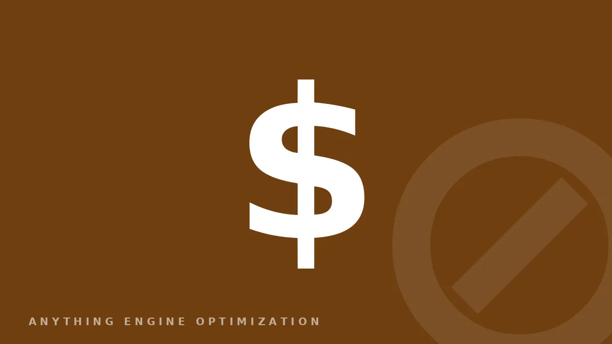 Glyph card, a dollar-sign symbol on a deep bronze field