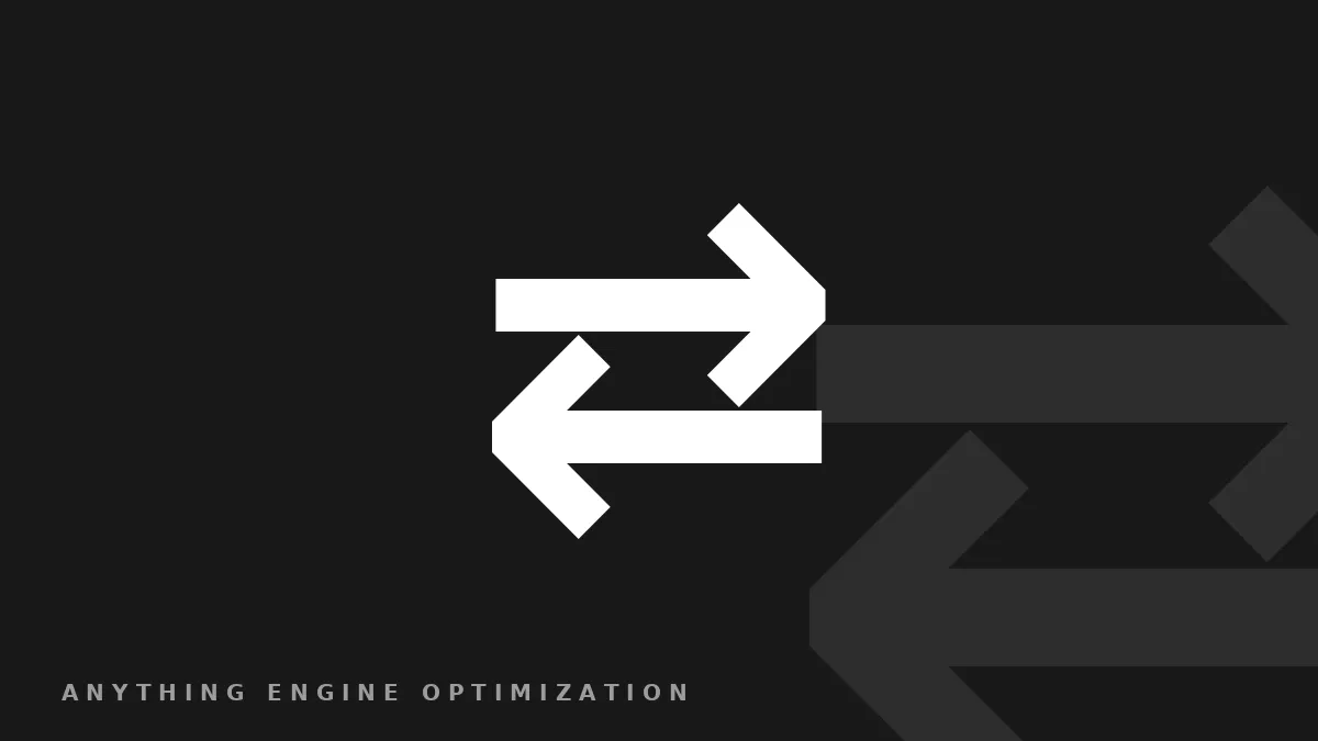 A pale two-way-arrow glyph on a deep ink field, symbolizing competitive exchange.