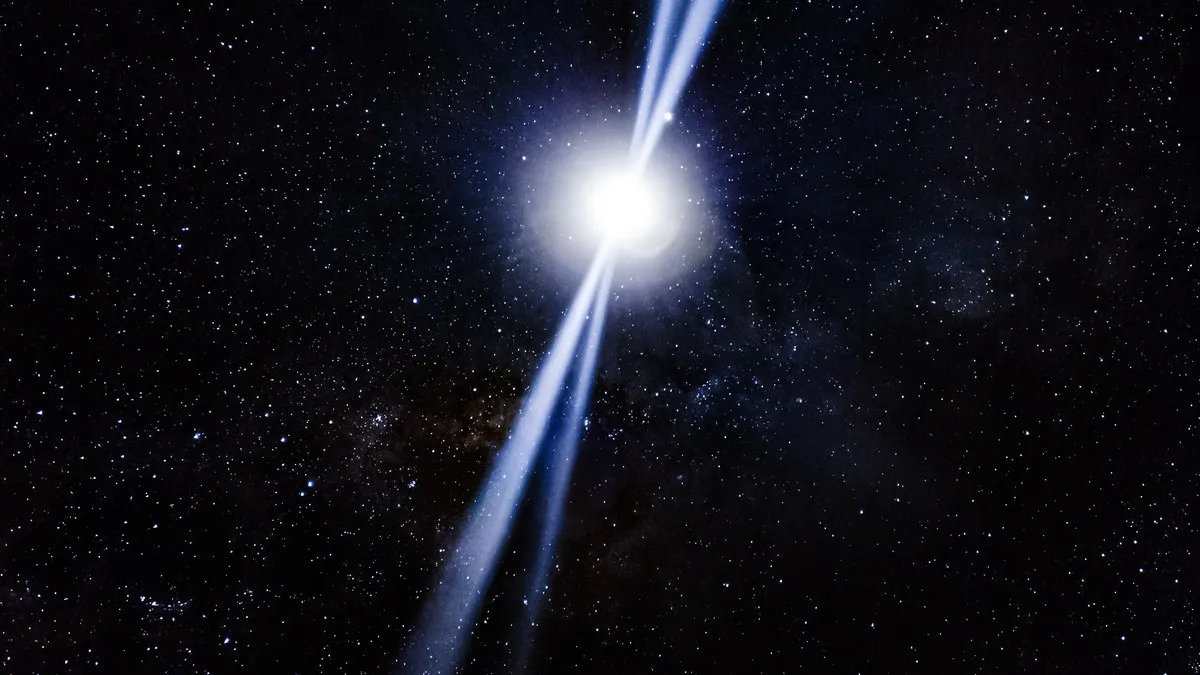 Stunning cosmic scene with a bright light and stars, evoking wonder and the mysteries of the universe.