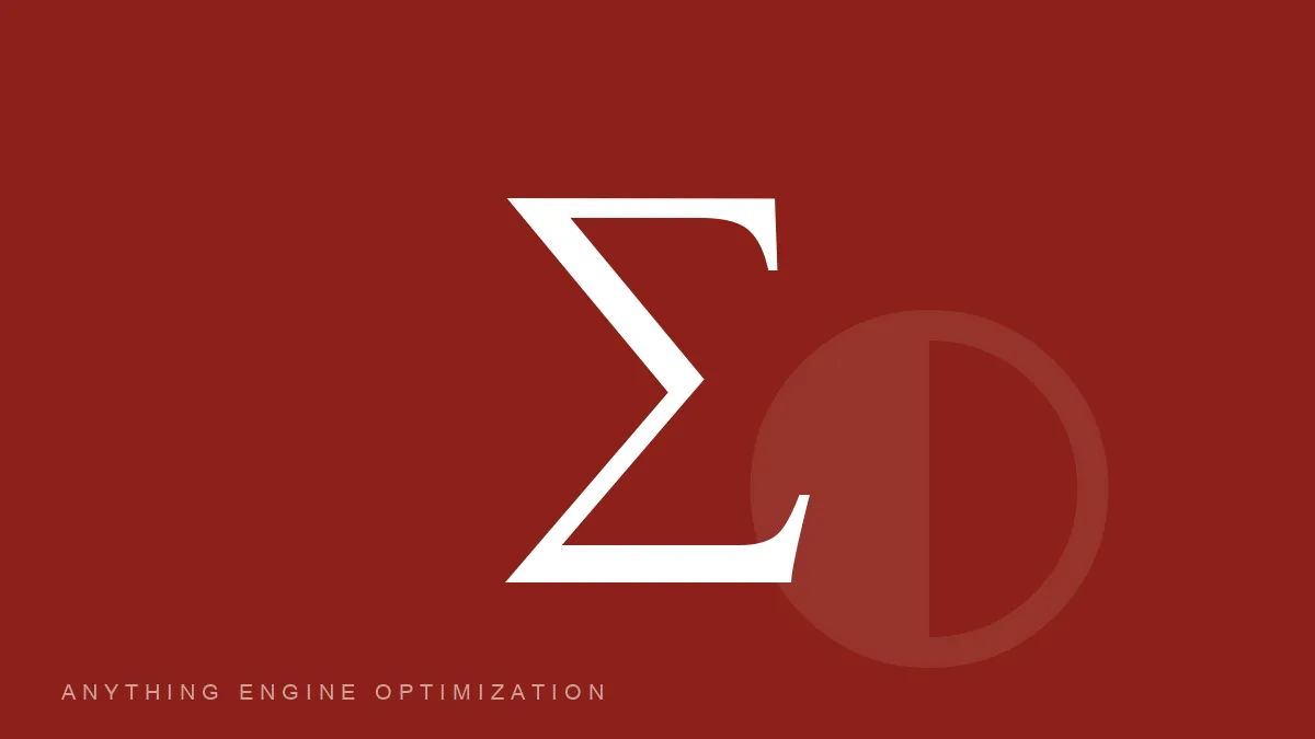 A single summation sign on a deep colour field — the house card for the weekly briefing.