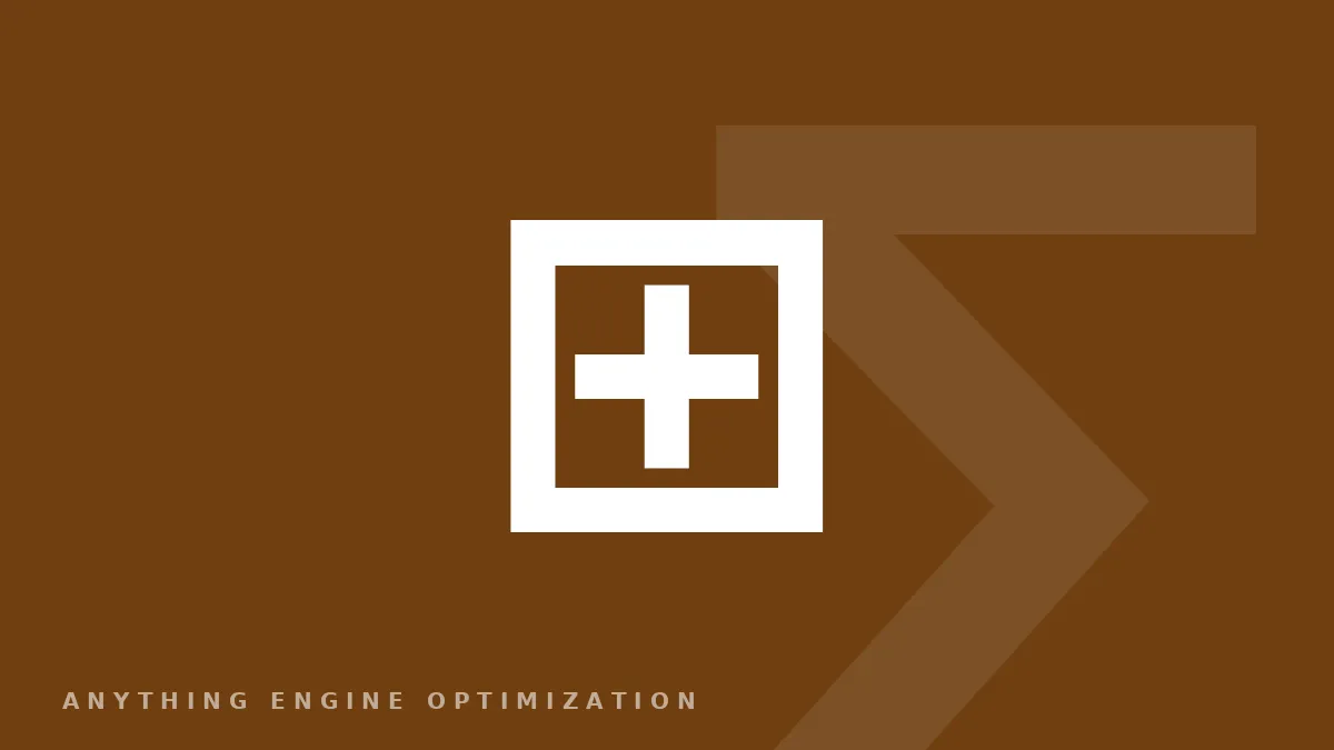 A white boxed-plus glyph centered on a bronze field