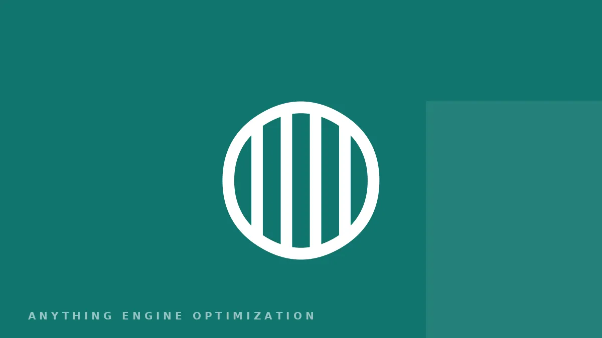 A striped-circle glyph on a deep teal field