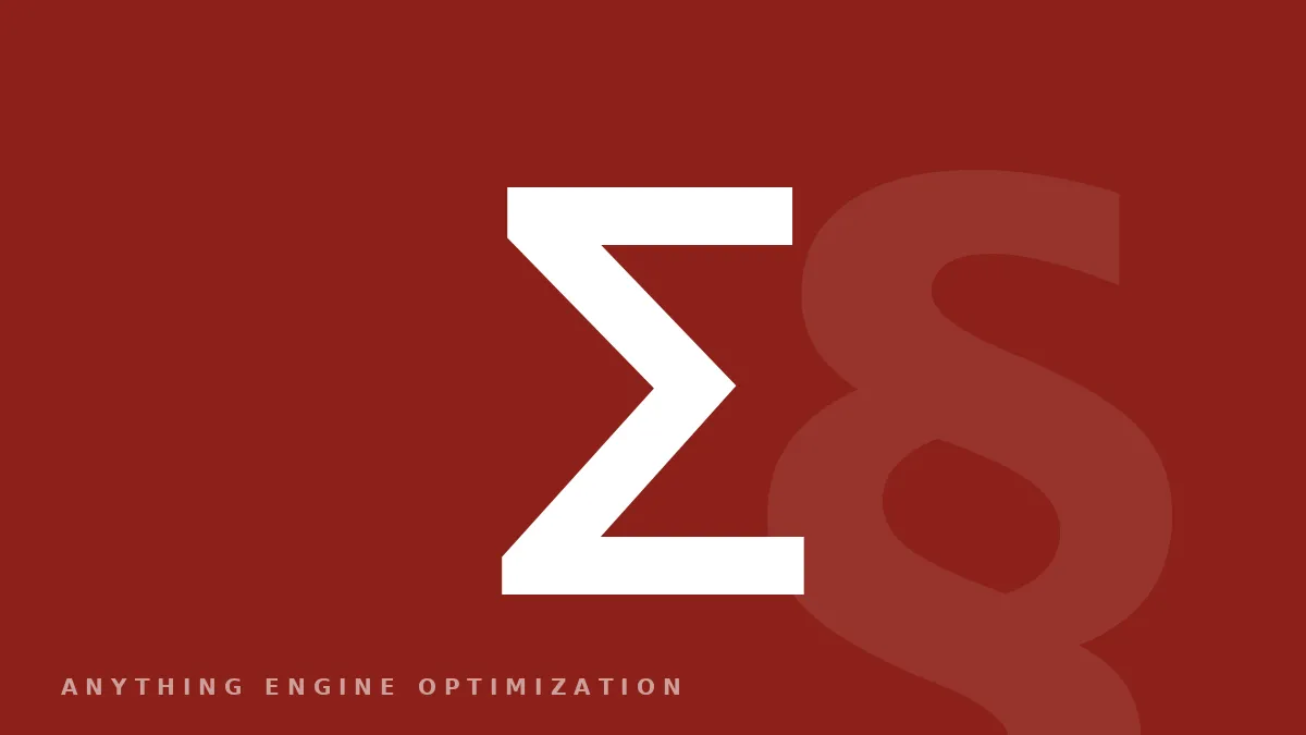 A single summation sign on a deep colour field — the house card for the weekly briefing.