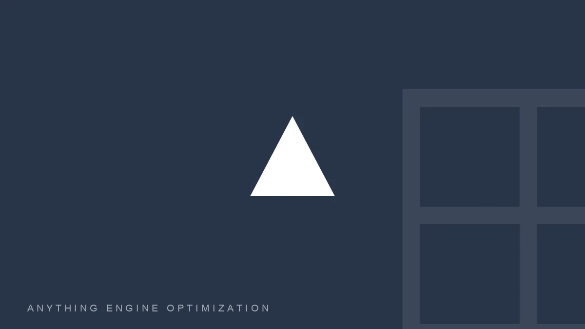 A white triangle glyph on a deep slate field.