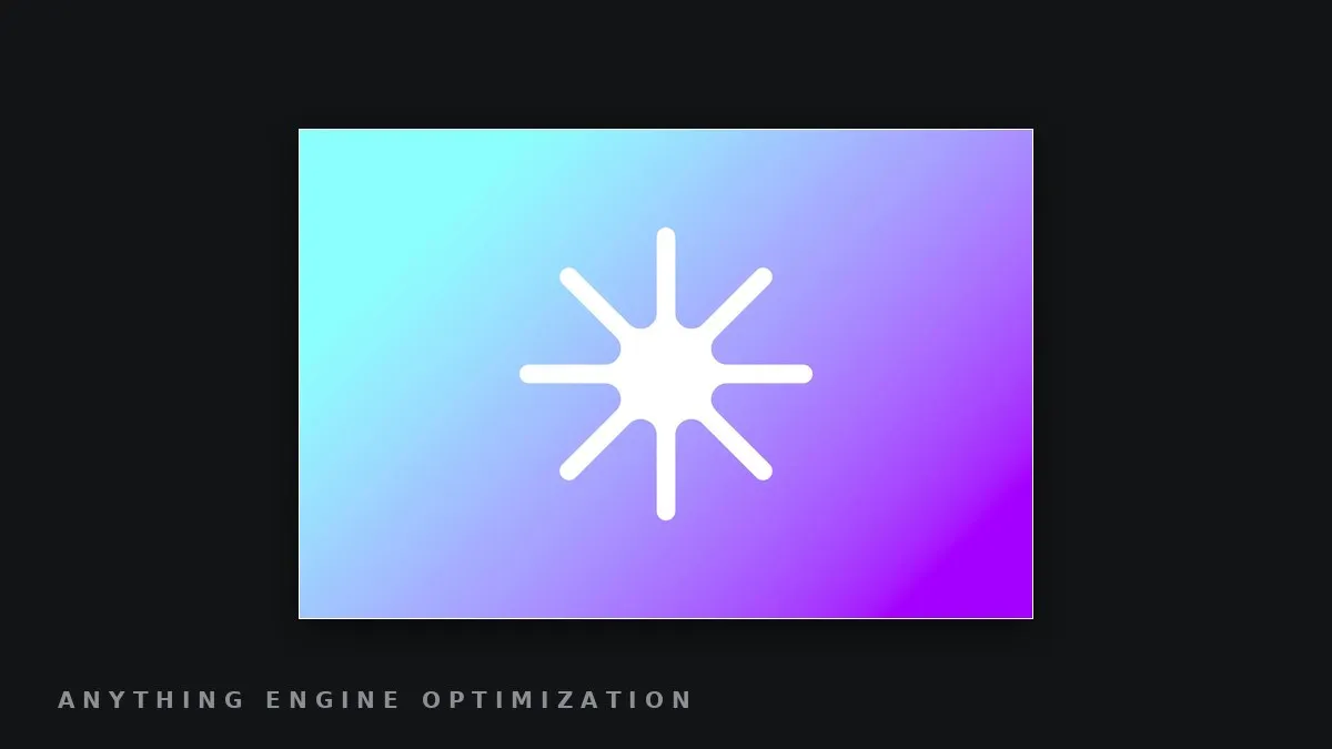 Asterisk-shaped logo mark in white on a teal-to-mint-to-pastel gradient background.