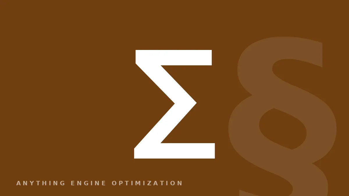 A single summation sign on a deep colour field — the house card for the weekly briefing.