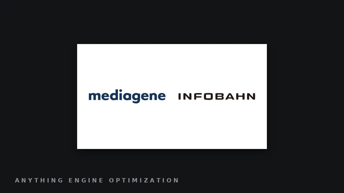 Abstract framed graphic accompanying the Mediagene/Infobahn AI content marketing announcement.